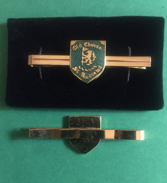 Old Course St. Andrews vintage green enamel tie clip (1003)